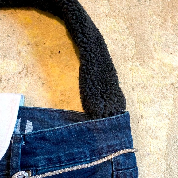 Original Denim One of a kind .RawEdge bags handmade by Salina . Mixed materials - Picture 8 of 9